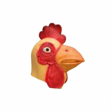 Kip verkleed masker van latex