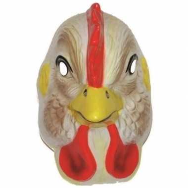Plastic kippen masker voor volwassenen