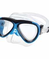 Duikmasker duikbril pvc blauw voor kinderen