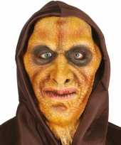 Hagedis man horror masker van latex met capuchon