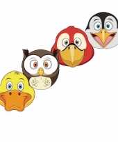 Vogeltjes maskers van karton