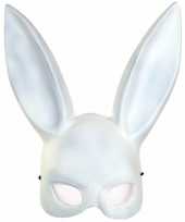 Wit konijnen hazen masker voor volwassenen